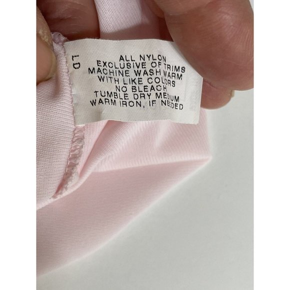 Vintage Nightgown/Robe Set Women’s Size Medium Shadowline Pink Nylon Rose Trim - Picture 8 of 13